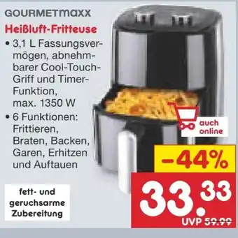 Netto Marken-Discount Gourmetmaxx Heißluft-Fritteuse Angebot