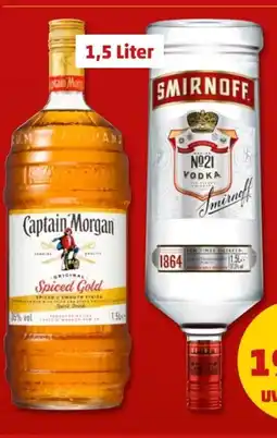 PENNY Captain Morgan Spiced Gold Barrel Bottle Angebot