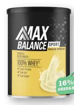 Scheck-in-Center Max Balance Sport Whey Protein Vanille Angebot