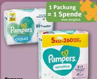 REWE Pampers Harmonie Aqua Feuchttücher Angebot