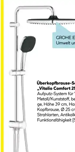 Hellweg Grohe Duschsystem Vitalio Comfort 250 Flex Angebot