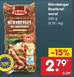 Netto Marken-Discount HoWe Nürnberger Rostbratwurst Angebot