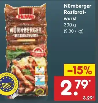 Netto Marken-Discount HoWe Nürnberger Rostbratwurst Angebot