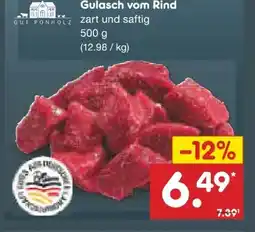 Netto Marken-Discount Gut Ponholz Rinder-Gulasch Angebot