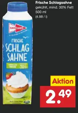 Netto Marken-Discount Hansano Frische Schlagsahne Angebot