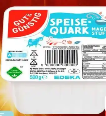 Edeka Gut & Günstig Speisequark Magerstufe Angebot