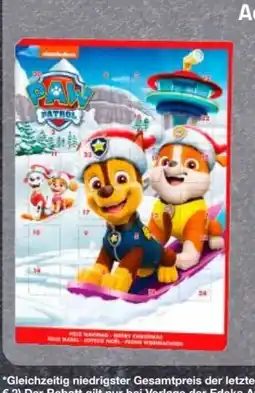 Edeka Nickelodeon Paw Patrol Adventskalender mit Schokolade Angebot