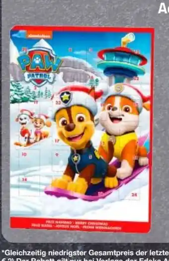 Edeka Nickelodeon Paw Patrol Adventskalender mit Schokolade Angebot