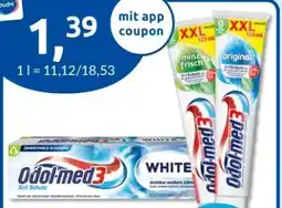 Budni Odol-Med 3 Zahncreme White + Angebot