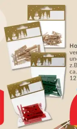 Budni Weihnachts Holzklammern Angebot