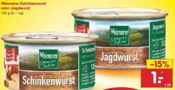 Netto Marken-Discount Weimarer Thüringer Schinkenwurst Angebot