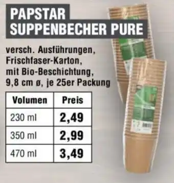 Handelshof PAPSTAR SUPPENBECHER PURE Angebot