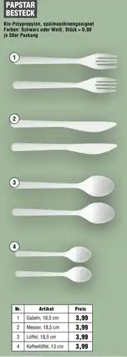 Handelshof PAPSTAR BESTECK Angebot