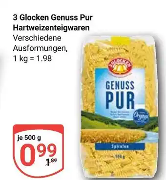 Globus 3 glocken genuss pur hartweizenteigwaren Angebot