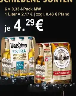 Getränke Arena Warsteiner extra weniger alkohol Angebot