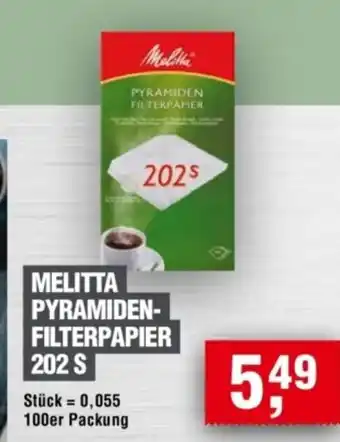 Handelshof MELITTA PYRAMIDEN- FILTERPAPIER 202 S Angebot