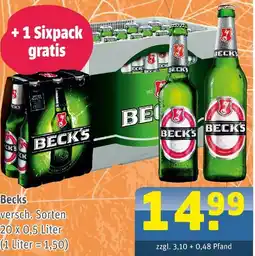 Getränke Arena Beck's Angebot