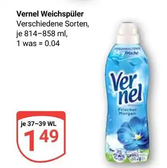 Globus Vernel weichspüler frischer morgen Angebot