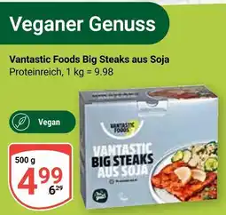Globus Vantastic foods big steaks aus soja Angebot