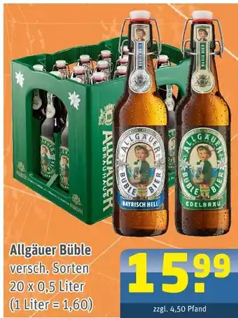 Getränke Arena Allgäuer büble Angebot