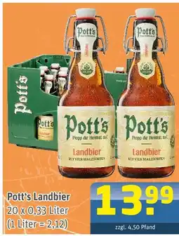 Getränke Arena Pott's landbier Angebot