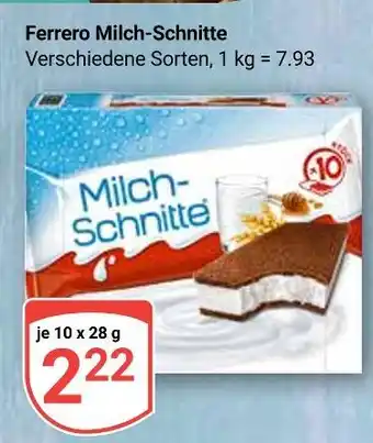 Globus Ferrero milch-schnitte Angebot