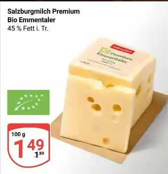 Globus Salzburgmilch premium bio emmentaler Angebot