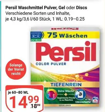 Globus Persil waschmittel pulver Angebot