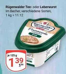 Globus Rügenwalder tee-wurst Angebot