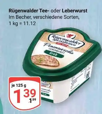 Globus Rügenwalder tee-wurst Angebot