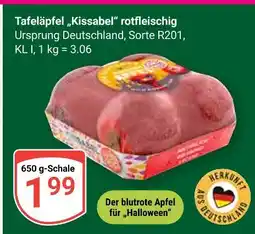 Globus Tafeläpfel kissabel rotfleischig Angebot