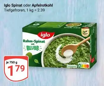 Globus Iglo rahm-spinat mit blubb Angebot