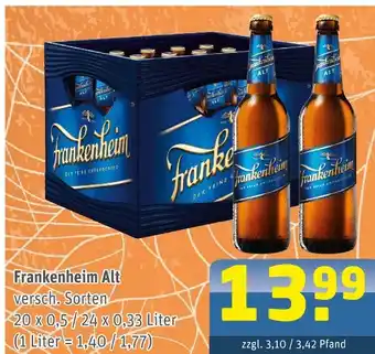 Getränke Arena Frankenheim alt Angebot