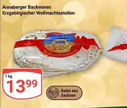 Globus Annaberger backwaren erzgebirgischer weihnachtsstollen Angebot