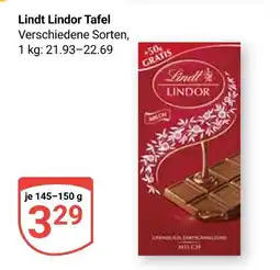 Globus Lindt lindor tafel Angebot