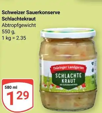 Globus Thüringer landgarten schlachtekraut Angebot