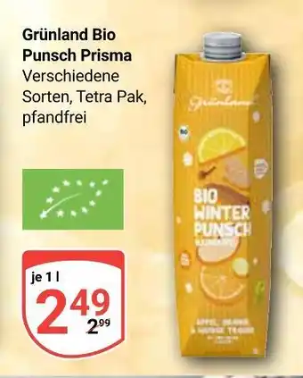 Globus Grünland bio punsch prisma Angebot
