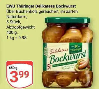 Globus Ewu thüringer delikatess bockwurst Angebot