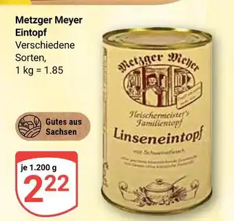 Globus Metzger meyer eintopf Angebot