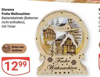 Globus Diorama frohe weihnachten Angebot
