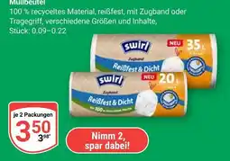 Globus Swirl reißfest & dicht müllbeutel 35 l Angebot