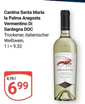 Globus Cantina santa maria la palma aragosta vermentino di sardegna doc Angebot