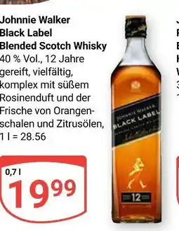 Globus Johnnie walker black label blended scotch whisky Angebot