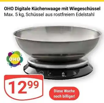 Globus Oho digitale küchenwaage mit wiegeschüssel Angebot