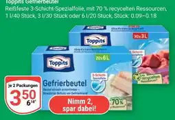 Globus Toppits gefrierbeutel 1/40 stück Angebot