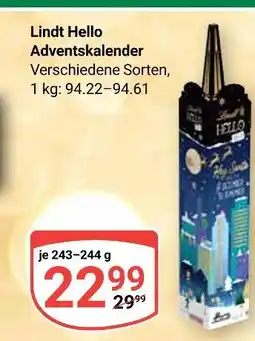 Globus Lindt hello adventskalender Angebot
