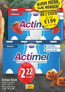 E-Center Danone actimel erdbeere Angebot