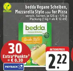 E-Center Bedda vegane scheiben, mozzarella style oder for pizza Angebot