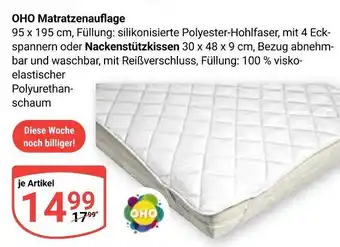 Globus Oho matratzenauflage Angebot