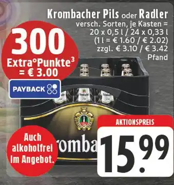 E-Center Krombacher pils Angebot